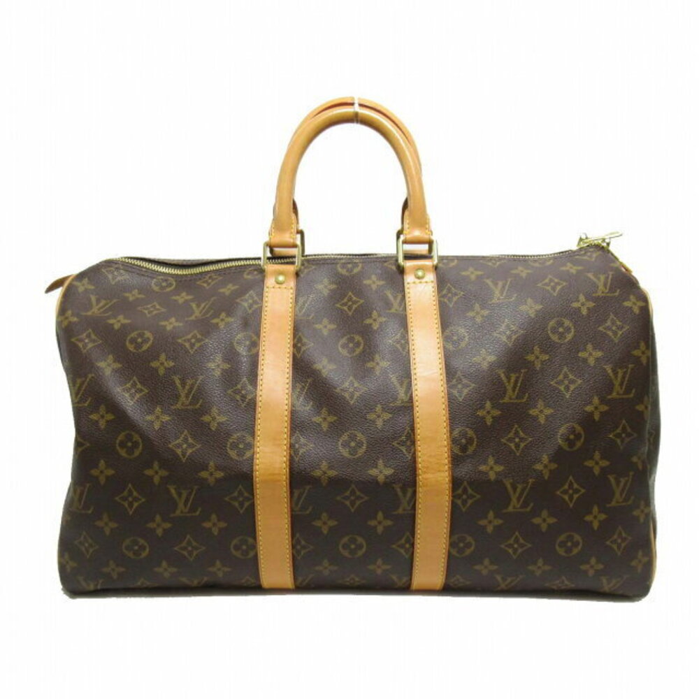 Louis Vuitton Keepall Handbag Boston Bag Brown Monogram - Picture 2 of 10